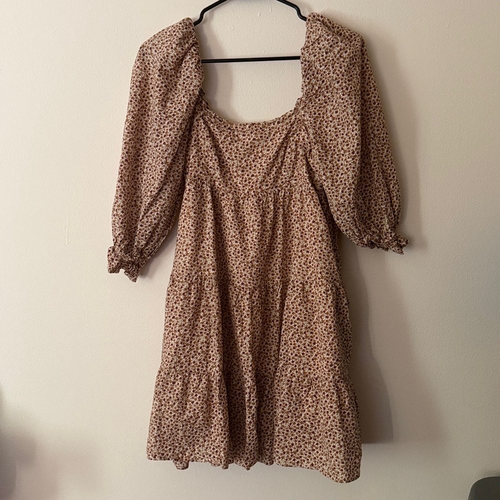 Storia Multicolor puff sleeve peasant style Floral Dress